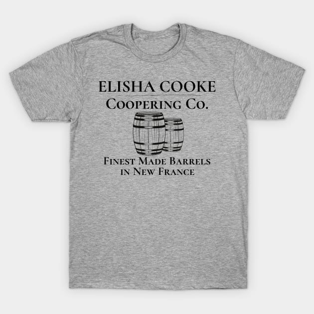 Elisha Cooke Coopering Co Barrels New France T-Shirt by MalibuSun